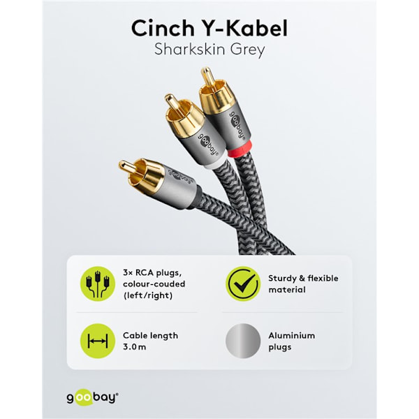 RCA-splitterkabel, 3 m
