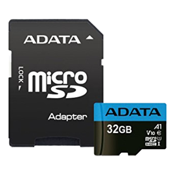 32GB MicroSD UHS-I Class 10 A1 w/SD Adapter