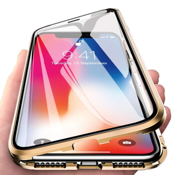 iPhone 7/8 Plus taske med skærmbeskytter guld