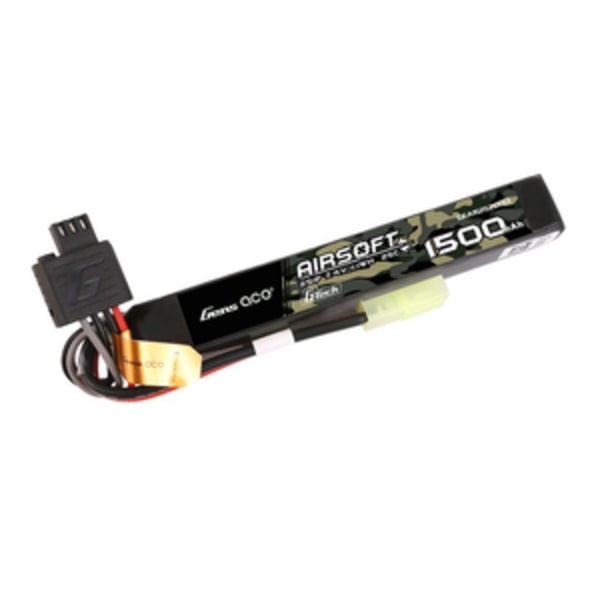 Gens ace G-Tech 25C 1500mAh 2S1P 7.4V Airsoft Gun Lipo-batteri med mini Tamiya-kontakt