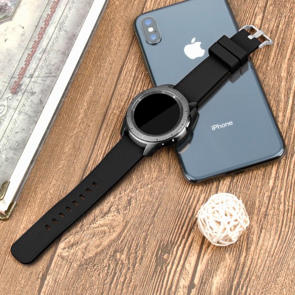 Samsung Galaxy Watch 42 mm armband silikon  (S) Svart