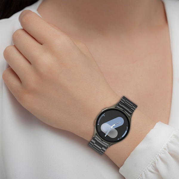 Snyggt armband i rostfritt stål för Samsung Galaxy Watch 7/FE Svart