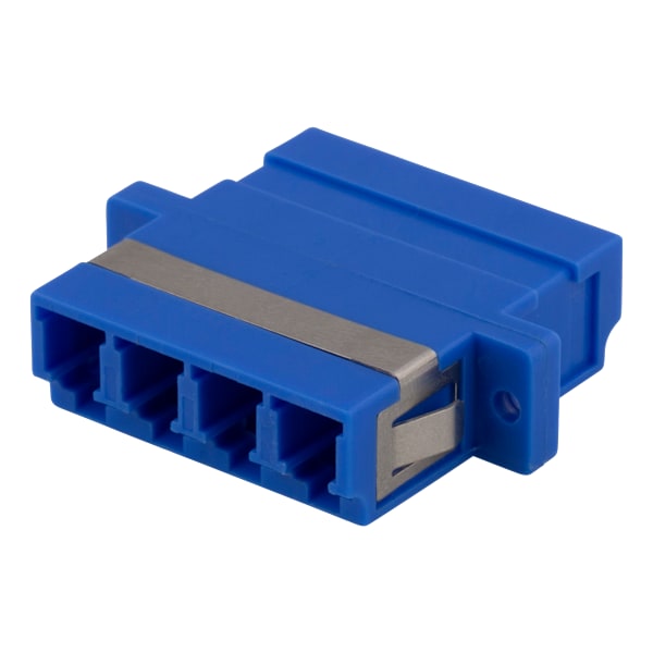 Fiber coupler snap-in, 4xLC-LC, Singlemode, duplex, blue