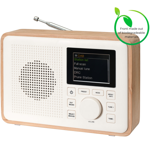 DAB+&FM-Radio Delvis gjord av Bioplast
