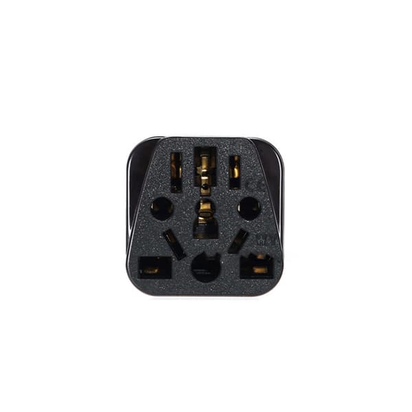 Europæisk standardadapter - rent kobber Black Black