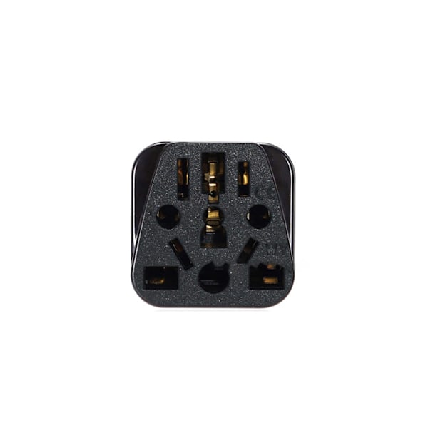 Europeisk standardadapter - Ren koppar Black Black
