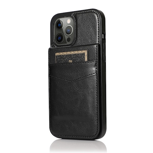 iPhone 16 Pro Max -puhelimen läppäkorttikotelo nahkaa
