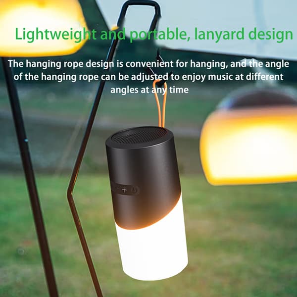 Kannettava Bluetooth-kaiutin RGB-ympäristövalolla Black Black