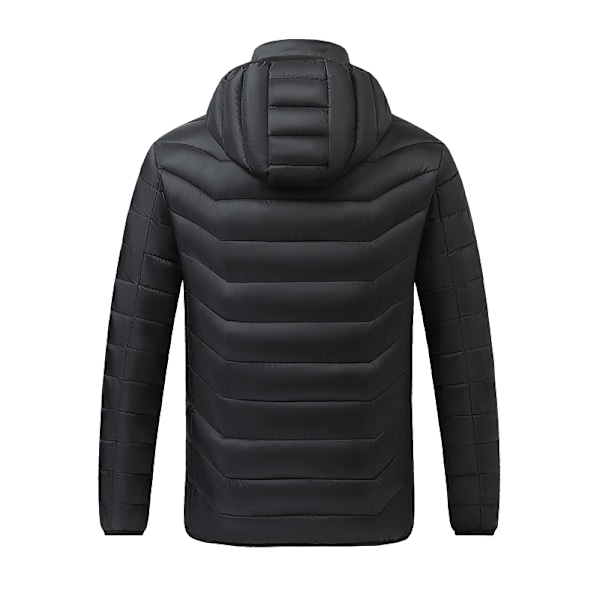 Opvarmet jakke med dobbelt kontrol og 9 varmezoner - sort XL