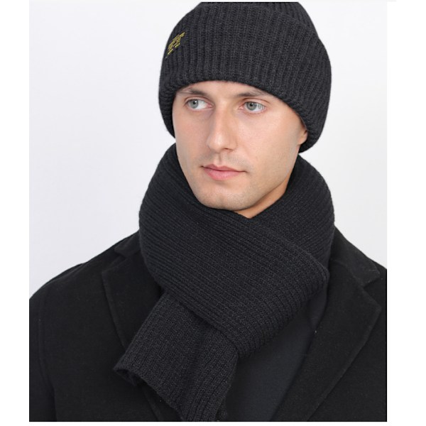 To-i-en Stablet Beanie Hat Mænds Sort