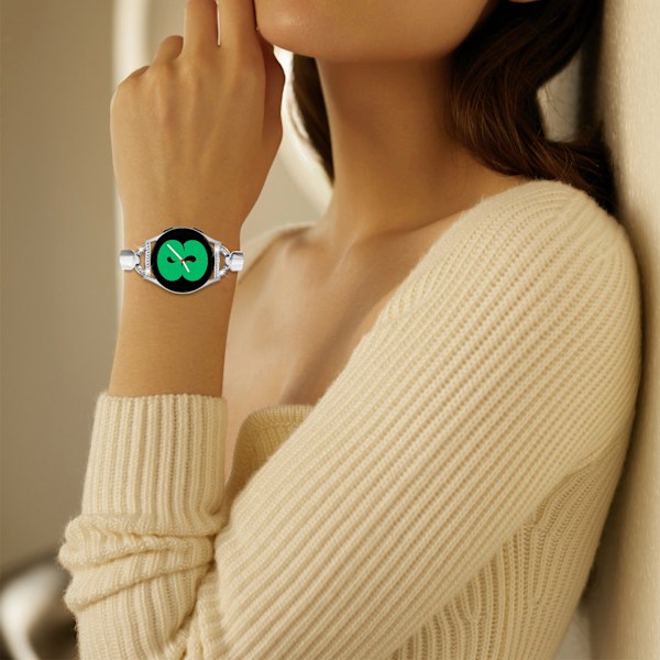 Samsung Galaxy Watch-rem, armbåndsurrem i rustfrit stål 20 mm Sølv