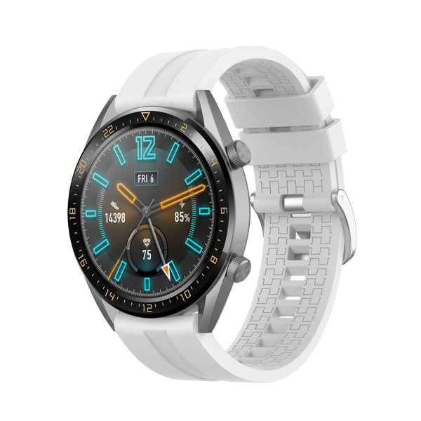 22mm silikoninen kelloranneke For Huawei Watch GT 2 46mm, Samsun Valkoinen