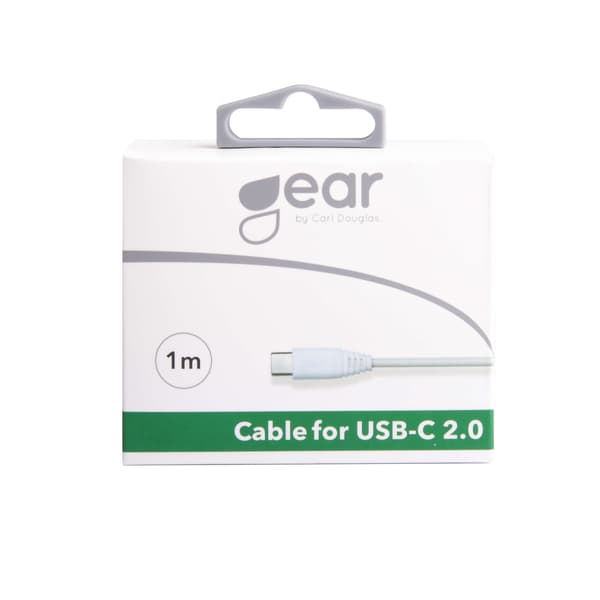 Ladekabel USB-A-USB-C 2.0 1m gen2 Rundt Kabel Hvid