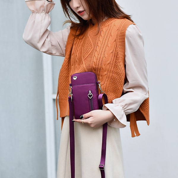 Crossbody minitaske Mobiltaske Lilla
