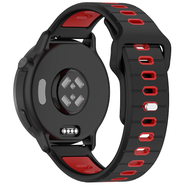Silikoniranneke Garmin Vivoactive 6 -kellolle Musta + punainen