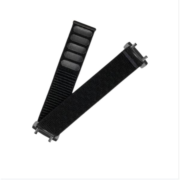 Nylon Woven Strap kompatibelt med Amazfit T-Rex2 - Andningsbar Högelastisk Ersättningsrem Black Black