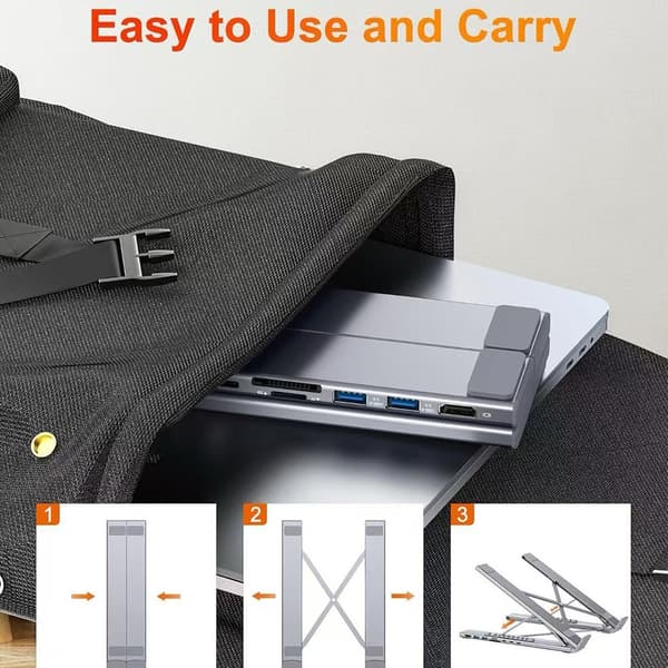 7-i-1 USB-C Docking Station Stand - Udvid din bærbare computers potentiale