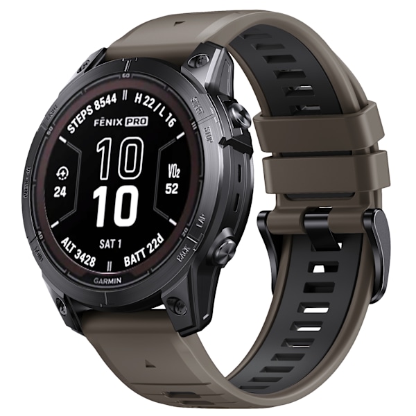 Snyggt snabbfäste för Garmin Fenix 7X Pro Brun