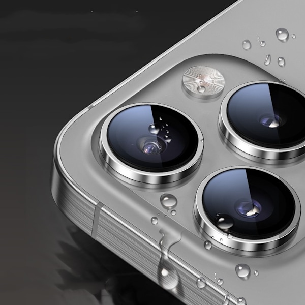 3-pack metall linsskydd för iPhone iPhone 16/16 Plus Silver