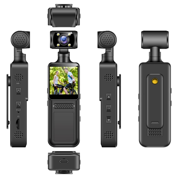 High-Definition Clip-On Body Camera M12 Direkte Optagelse