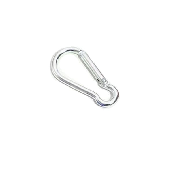 Pumpformad D-karbinhake 20-pack - aluminiumlegering, multifärgad nyckelring och flaskkrok för ryggsäckar, portabel snabbkläm Silver Silver