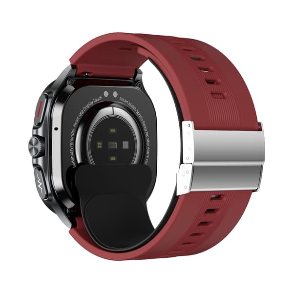Smartklocka EKG och blodtrycksmätning 1.43 inch AMOLED för vardag och träning Bluetooth-samtal NFC 5–10 dagars batteritid Red Red
