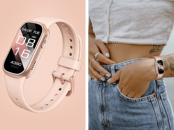 Älykello Bluetooth-puheluilla ja terveyden seurannalla Pink Pink