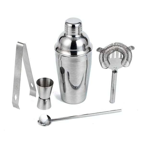 Cocktail Shaker Set - Ruostumattomasta teräksestä valmistettu baarimikkosetti