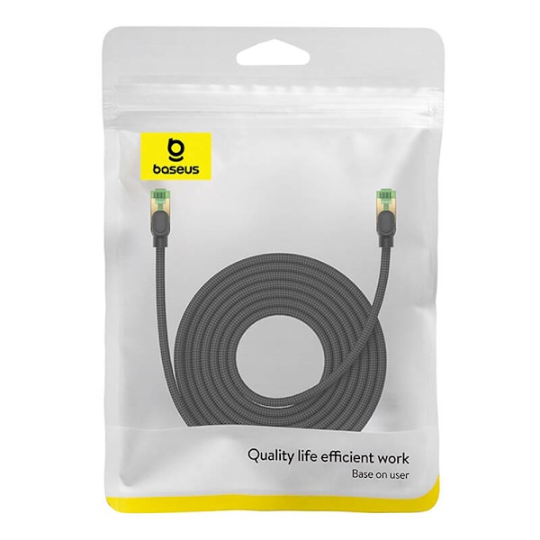 Flettet netværkskabel kat.8 Baseus Ethernet RJ45, 40Gbps, 8m (sort)