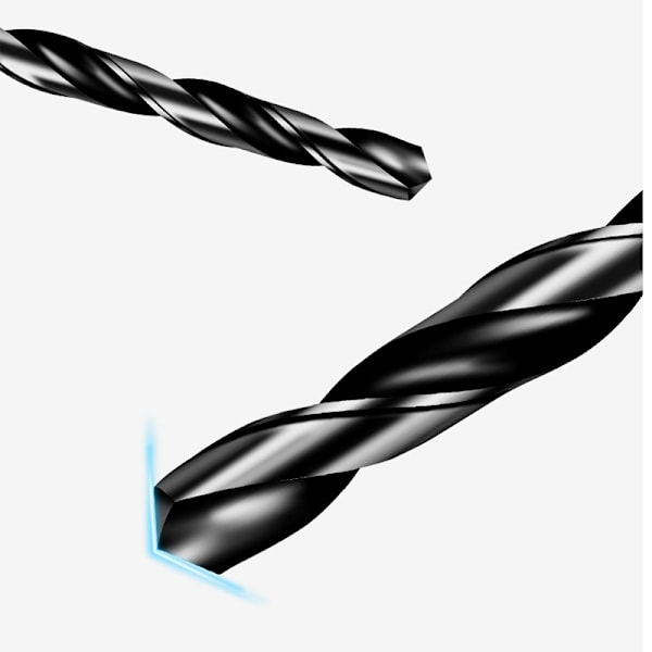 8-delat HSS-spiralborrset i förvaringsfodral