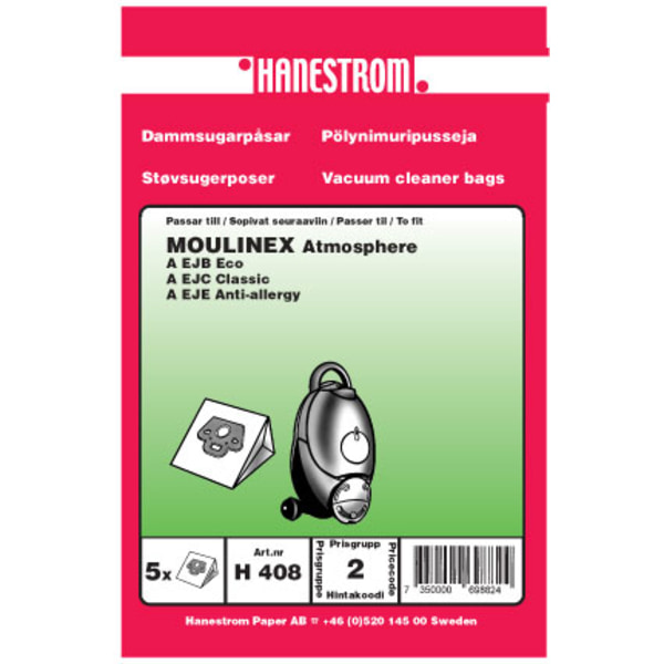 Dammsugarpåsar MOULINEX ATMOSPHERE
