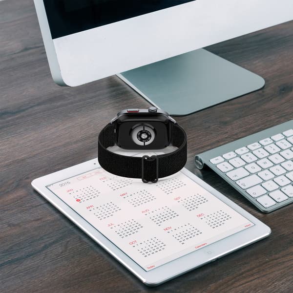 Huawei Watch D2 Nylon Elastiskt Band: Justerbar & Vävd Rem Black Black