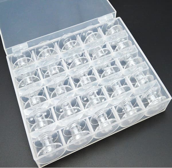 Tomme spoler til symaskiner plast 25 stk Transparent Transparent
