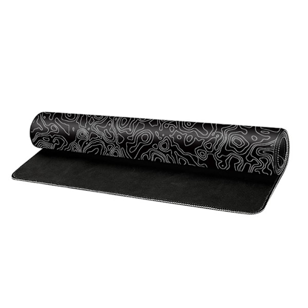 Musemåtte med kunstnerisk blomstermønster Black L Black L