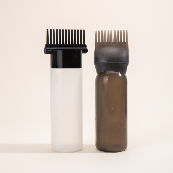 2-pack applikatorflaska för hårfärgningsmedelsrotkam, flaska för hårfärgningsborste