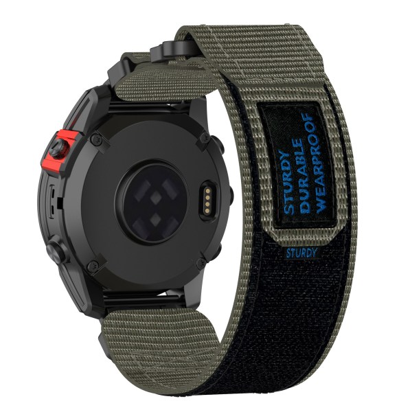 26 mm urrem til Garmin Epix Pro 51 mm/Fenix 7X/Fenix 6X/Fenix 5X Nylon Grå