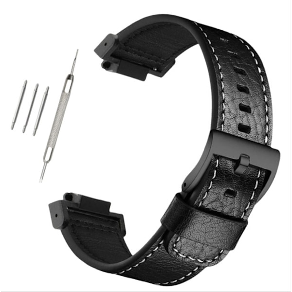 Klockarmband i äkta läder för Casio G-SHOCK DW-5600/GWB5600/GA-2100 Svart