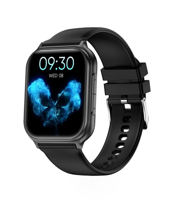 Multifunktionell Smartwatch med Hälsoövervakning och Bluetooth-Samtalsstöd, kompatibelt med Android och iOS Black Black