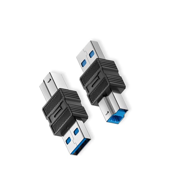 USB 3.0 B Han(M) til A Han(USB-M) Adapter (2-pak)