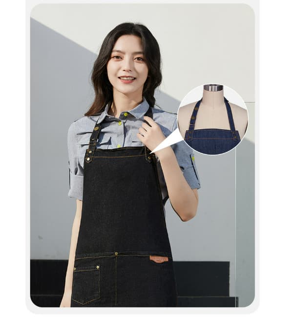 Denim Barista Forklæde til Neglsalon & Kaffebar Black Black