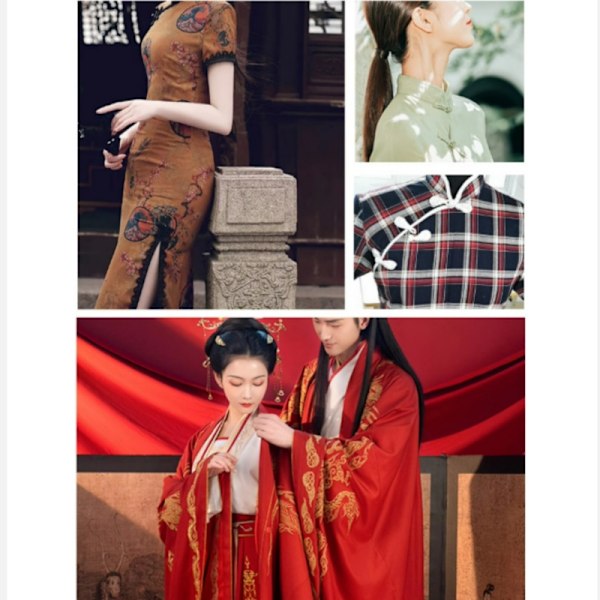 Klassiset Pipa Cheongsam -soljet - 10 kpl Hopea