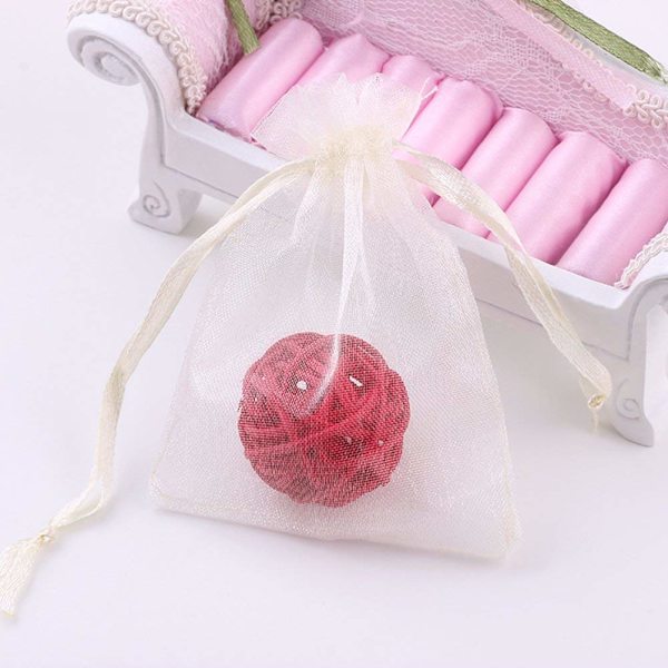 INF Organzapåsar 100-pack Creme 10x15 cm