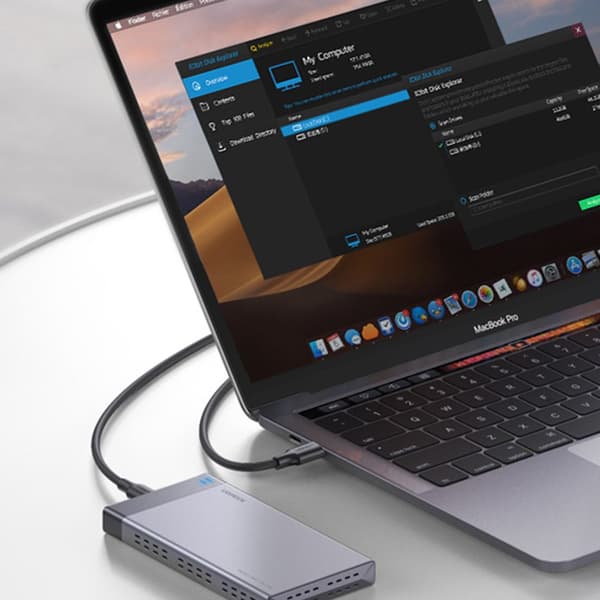 Musta USB - Type-C 3.2 -datakaapeli 60 W - Nopea lataus ja tiedonsiirto 2m 2m