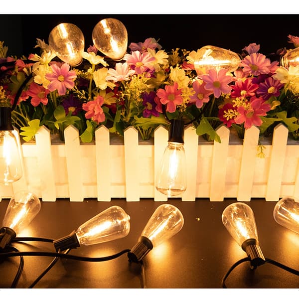 10 m 15 LED-valosarja lisäpolttimolla - EU-pistoke (220 V)