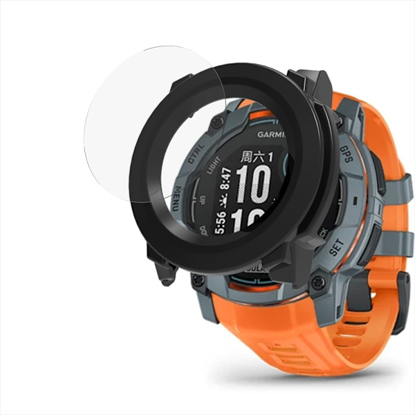 Garmin Instinct 3 -kotelo - PC + karkaistu kalvo Musta 40 mm
