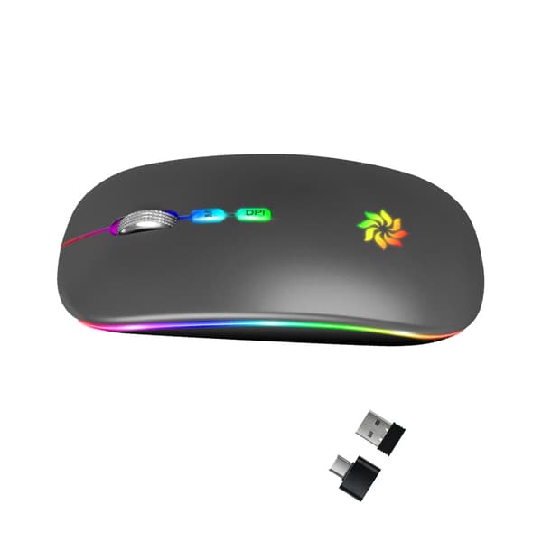 Lydløs Dual Mode Mus: Genopladelig Trådløs Bluetooth 5.1 E