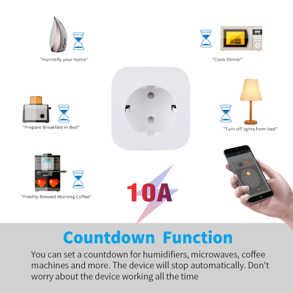 Tuya WiFi Smart Plug EU Standard 4-pack