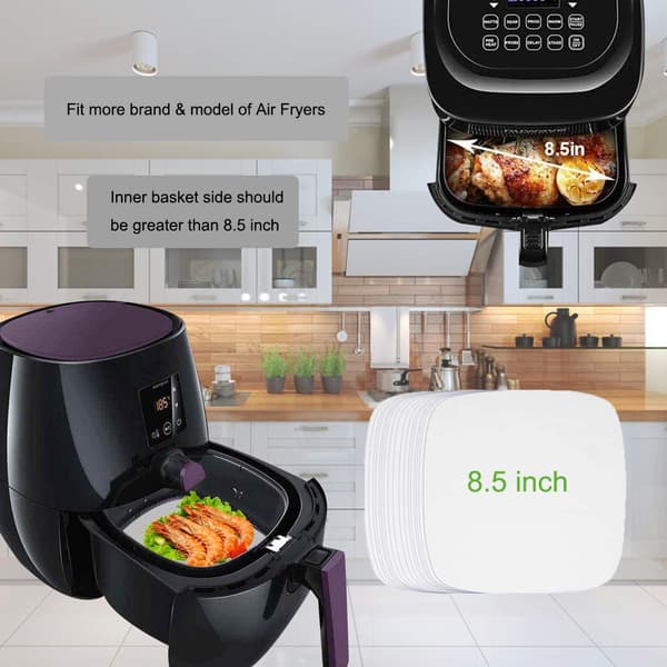 Engångs bakpapper för Airfryer non-stick 18 cm 100-pack White White