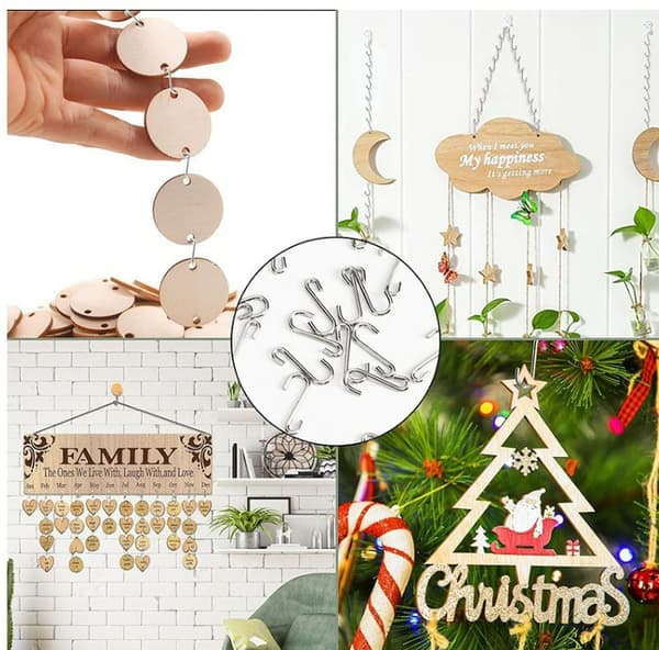 50 Pack Christmas Light Clips Hopeanväriset Outdoor String Light Clips S S