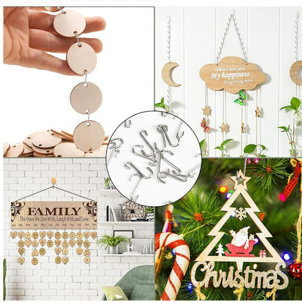 50 Pack Christmas Light Clips Silver Outdoor String Light Clips S S